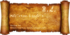 Márton Lipót névjegykártya
